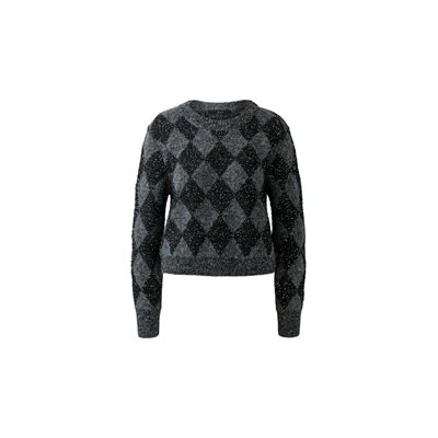 Argyl motif sweater - Oui